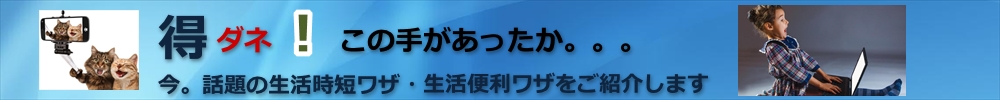 得ダネ！この手があったか♪